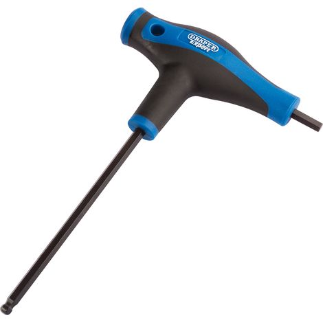 Draper Thex/SG/B Expert Soft Grip T-Handle Hexagon and Ball End Key, 6.0 mm, Blue (1/5)