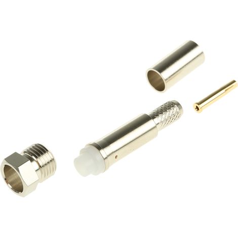 Connecteur coaxial RS PRO Femelle Droit, raccordement A sertir 50O Montage sur câble ( Prix pour 1 )