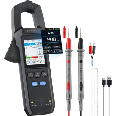Pince ampèremétrique numérique DMC-100, 9999 points, True RMS, mesure la tension NCV, AC/DC, le courant, la continuité, la capacité, la résistance de la diode et la température. (1/5)