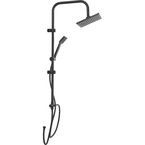 Colonne de douche complète en design carré noir mat