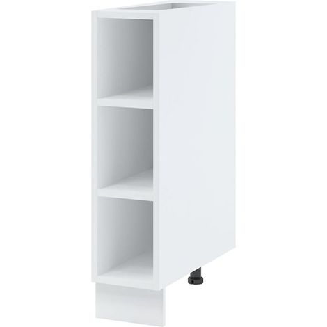 Cuisineandcie – Range bouteille Bellissi Blanc brillant – L 20 cm – Meuble de rangement peu encombrant – Charnières renforcées et fermeture automatique (1/4)