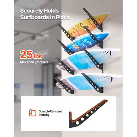 Support horizontal pour planche de surf à 4 niveaux (1/5)