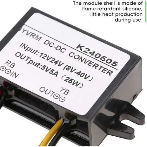 12V/24V auf 5V, 5A, 25W Stromwandler (1/5)