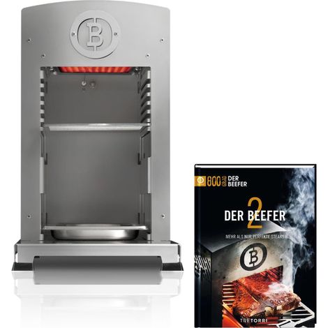 BEEFER  E-BEEFER  Pro  800°C  Grill  de  calor  superior  con  libro  de  cocina  "Der  BEEFER  2"  en  set  -  1400001-Set2 (1/5)