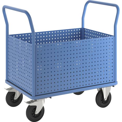 eurokraft pro, Chariot Plateforme, avec 4 parois hautes en tôle (1/5)