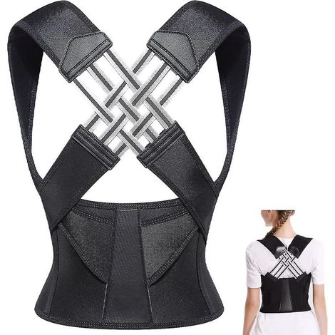 Ceinture de soutien lombaire et correcteur de posture pour femmes et hommes, légère et ajustable, aide à la correction de la scoliose et de la cyphose (1/5)