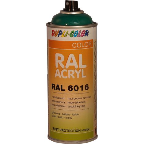 Peinture vernis turquoise RAL 6016 acrylique dupli-color 400 ml en spray (1/2)