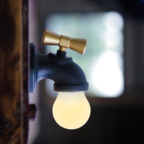 Creative faucet petite lampe de nuit USB rechargeable tête de lit lampe de table couloir xuanguan escalier LED wall light portable (1/3)