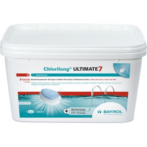 Bayrol – Chlore multifonctions 4,8 kg – Galets bi-phases 7 en 1 – Désinfection complète et durable – Pour piscine jusqu'à 20 m3 (1/7)