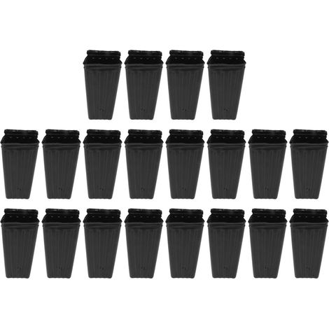 20 macetas de plástico profundas con orificios de drenaje, para plántulas, árboles, flores y jardines interiores y exteriores. (1/5)