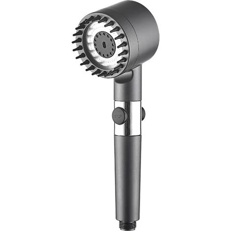 Pommeau de douche haute pression avec masseur de cuir chevelu pour le soin de la peau et des cheveux, pommeau de douche filtrant amovible (1/5)