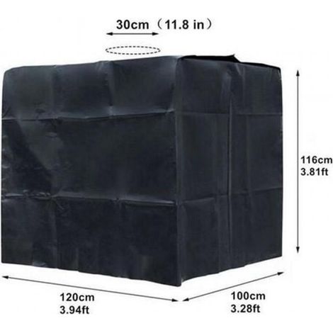 Housse Protection Reservoir IBC 1000 L - Polyester 210D Impermeable UV Résistant - Pour Extérieur Industriel ou Commercial - 1 Pièce (1/5)