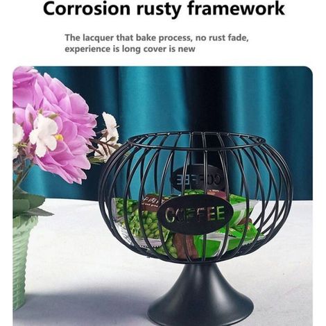 Panier de rangement pour capsules de café, organisateur de cuisine pratique pour ranger vos dosettes, adapté pour la maison, la cuisine et les hôtels (1/4)