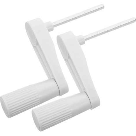 Poignée de manivelle blanche 6 mm en 2 pièces pour bureau