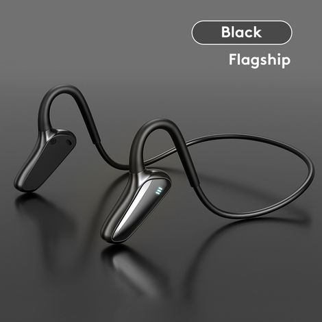 RHG Casque Conduction Osseuse Écouteur Bluetooth Sport sans Fil,Oreilles Libres Confort,IP67 Étanche,8h d'Autonomie Parfait pour Sport Running Course Jogging Vélo-Noir (1/4)