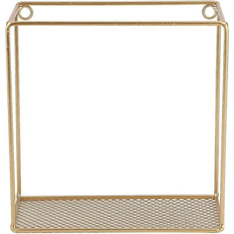 Étagère murale en fer forgé au style épuré, support de rangement à grille, décoration intérieure (1/4)