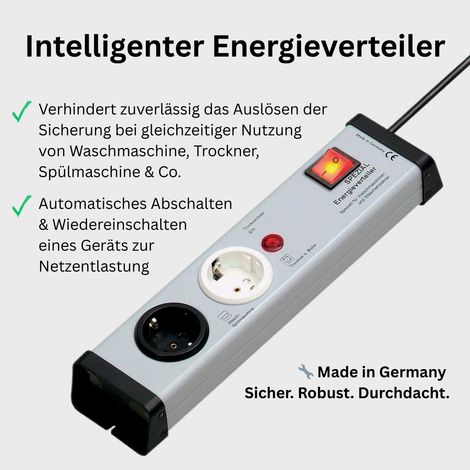 Ehmann 0218x00022301 Steckdosenleiste mit Schalter 2fach Grau, Schwarz Schutzkontakt 1 St.