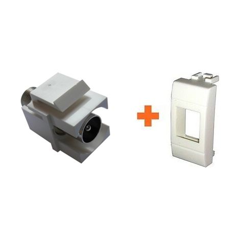 Keystone presa TV diretta IEC maschio compatibile Bticino Light