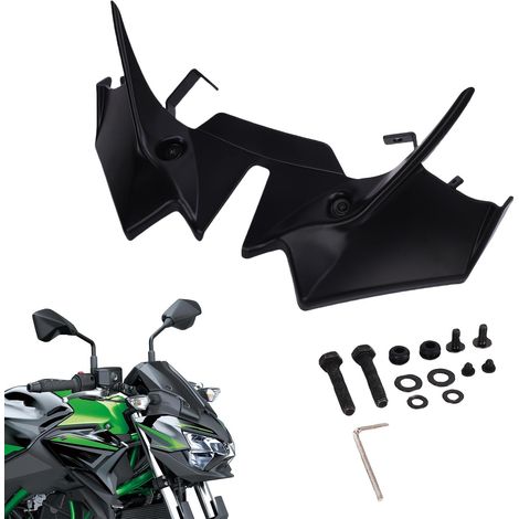 Spoilers avant aérodynamiques pour moto Z650 2021-2024, kit de remplacement d'ailerons noirs