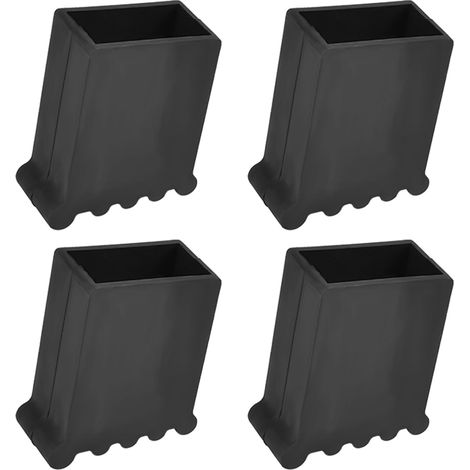 4er-Set Leiterfüße – Schwarzes Gummi – Robust und rutschfest – Bodenschutz und Stabilität – Für Steh- und Teleskopleitern – 17 x 63 mm und 30 x 50 mm (1/5)