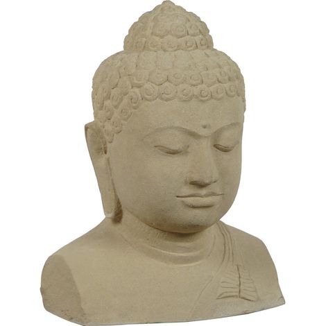 Figura Cemento 53X34X70 Busto Buda Tailandes Pati (1/5)