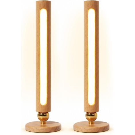 Applique murale magnétique LED rotative à 360° - Rechargeable par USB - Fonctionne sur piles - Veilleuse LED pour la maison (2 pièce) (1/5)