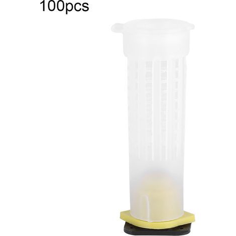 Fdit Kit de Tasses D'élevage pour Apiculture 50/70/100, Cages pour Reine des Abeilles, équipement D'outils pour Apiculteur, Plastique et de (100PCS) (1/5)