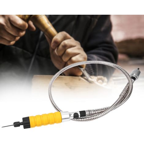 Kit d'outils de sculpture sur bois électrique avec ciseau à bois, 5 embouts de sculpture, clé et arbre flexible. (1/5)