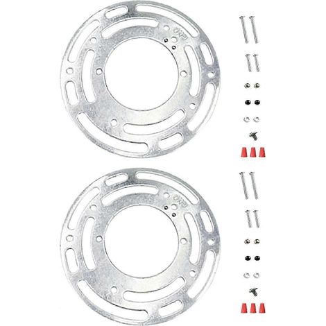 2 supports de fixation pour luminaires, ensemble de quincaillerie universel pour luminaires, plaque de montage pour ventilateur de plafond avec vis et écrou (A) (1/5)