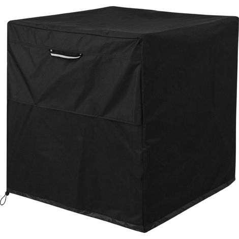 Housse de protection climatiseur extérieur, robuste et imperméable, anti-UV, noire, taille universelle (1/4)