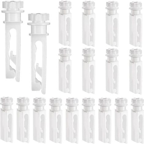 Lot de 12 pièces de rechange pour stores verticaux - Pinces de réparation - Crochets à lamelles pour volets - Compatibles avec les volets (1/5)