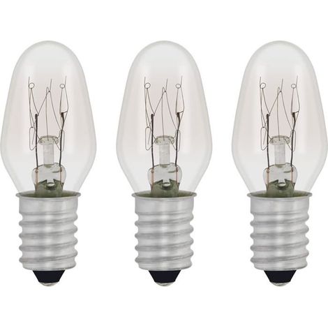 Ampoules à incandescence E14 7W Lot de 3 Blanc chaud 2700K Intensité variable Pour lampes de sel et veilleuses (1/5)