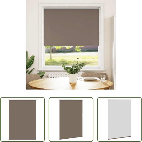 vidaXL Lichtschutz - Verdunkelungsrollo Kaffeebraun 115x150 cm Stoffbreite 110,7 cm (1/5)