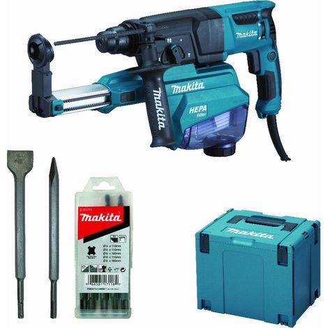 Trapano a scalpello MAKITA 800W 26 mm + kit accessori - HR2652JX14