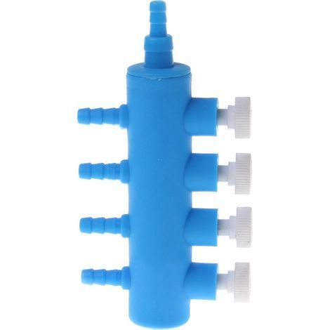 Poissons en plastique pour aquarium, vannes de contrôle de pompe à air, connecteur de tuyau d'aquarium, interrupteur de contrôle indépendant à 2/3/4/5/6 voies, accessoire 4 têtes (1/4)