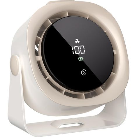 Ventilatore da tavolo portatile - Batteria ricaricabile da 4000 mAh - Controllo touch - Inclinabile a 140° - Silenzioso - Modello da parete e da tavolo (1/5)