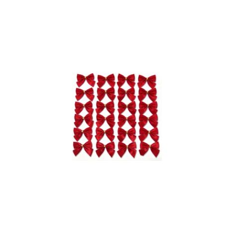 Rote Samtschleifen – Weihnachtsbaumschmuck – Weihnachtsgeschenke – Kunsthandwerk – 24 Stück – Crezuo