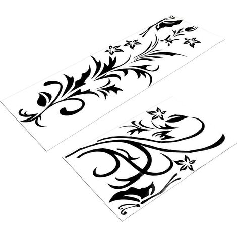 Autocollants décoratifs papillons et fleurs pour carrosserie de voiture, compatibles avec la décoration (1 pièce). (1/5)
