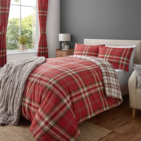 Catherine Lansfield Kelso Single Duvet Set Red (1/5)