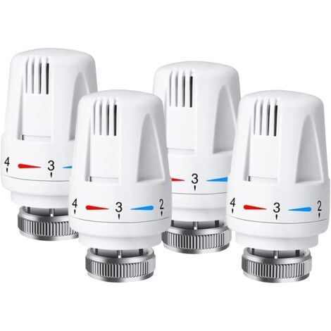 Thermostatkopf, M30 x 1,5 Thermostat, Thermostatkopf, Heizsystem, Temperaturregelung für Heimbüro usw., 4 Stück (1/5)