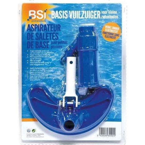 Aspirateur de fond manuel - BSI - Avec sa poche pour les détritus de la piscine - 30cm (1/5)