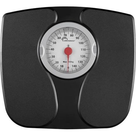 Pèse-personne - LITTLE BALANCE - 8727 - Comfort 150 - Balance mécanique - 150 kg / 1 kg - Noir