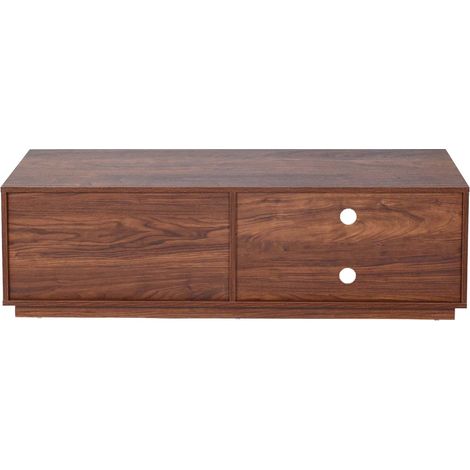 Mueble TV 2 cajones y 2 cajones 42x140x40 cm aspecto nogal 040007851