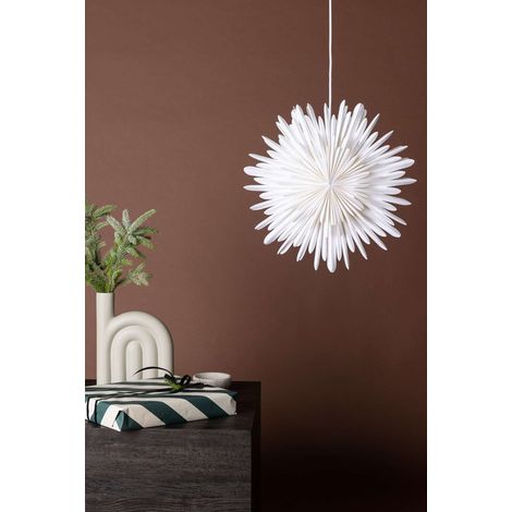 Sälen étoile de Noël avec lumière papier Ø46 cm suspension blanc. (1/4)