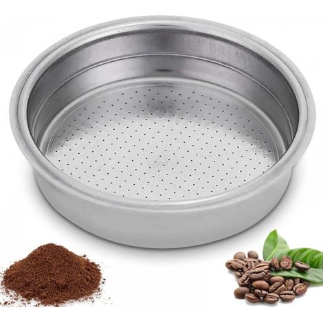51mm Filtre Non-pressurisé, Filtre à Café en Acier Inoxydable Panier-filtre Monocouche Sans Pression, Panier-filtre à Expresso pour Accessoires de Café Capsule Réutilisable Rechargeable (Single Cup) (1/5)