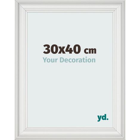 yd. - Cadre photo 30x40 - Blanc Patine - MDF - Lazio