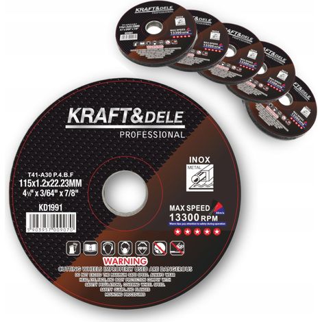 Metalltrennscheibe 115 mm, 25er-Set, Edelstahl, robust, KD1991 (1/5)