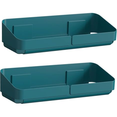 Lot de 2 étagères photo en métal avec rebord suspendu, rangement mural pour cuisine et pépinière (1/5)