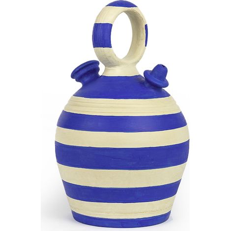 Botijo ​​23x23x38 Aus weiß / blauem Tonzubehör und Geschenken / Zubehör und Geschenke für alle Stile, um zu Hause eine Note zu verleihen (1/5)