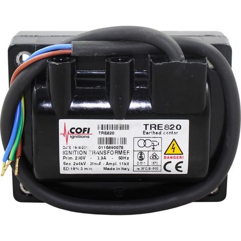 Transformador quemador COFI TRE820 2x4000v 20%